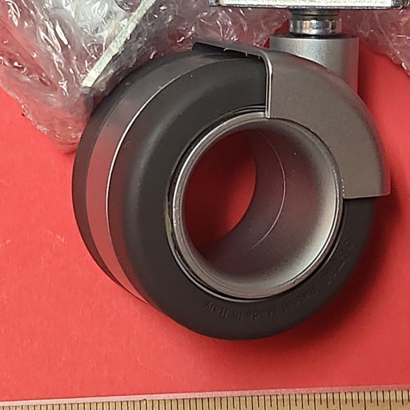 Furniture Caster Wheels 3" swivel bracket mount gray silver Set of 4 - Picture 2 of 2